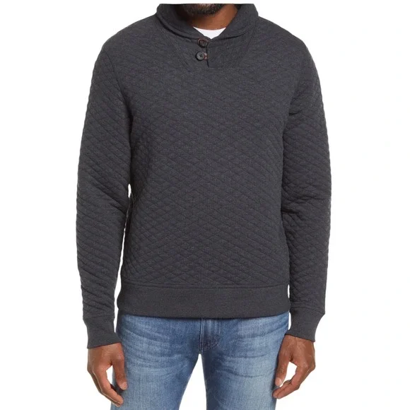 Billy Reid Shawl Collar Sweater XXL Navy Workwear Trim Fit Gentleman Elbow Patch - Picture 2 of 15